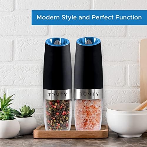 Wire-Free Stainless Steel Electric Salt Pepper grinder Set