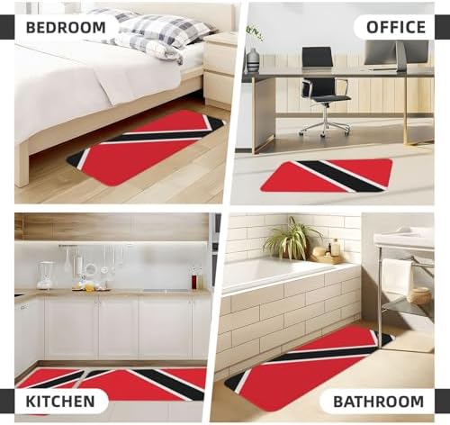 JxWCher Flag of Trinidad and Tobago Print Kitchen Mats 2 Sets 1