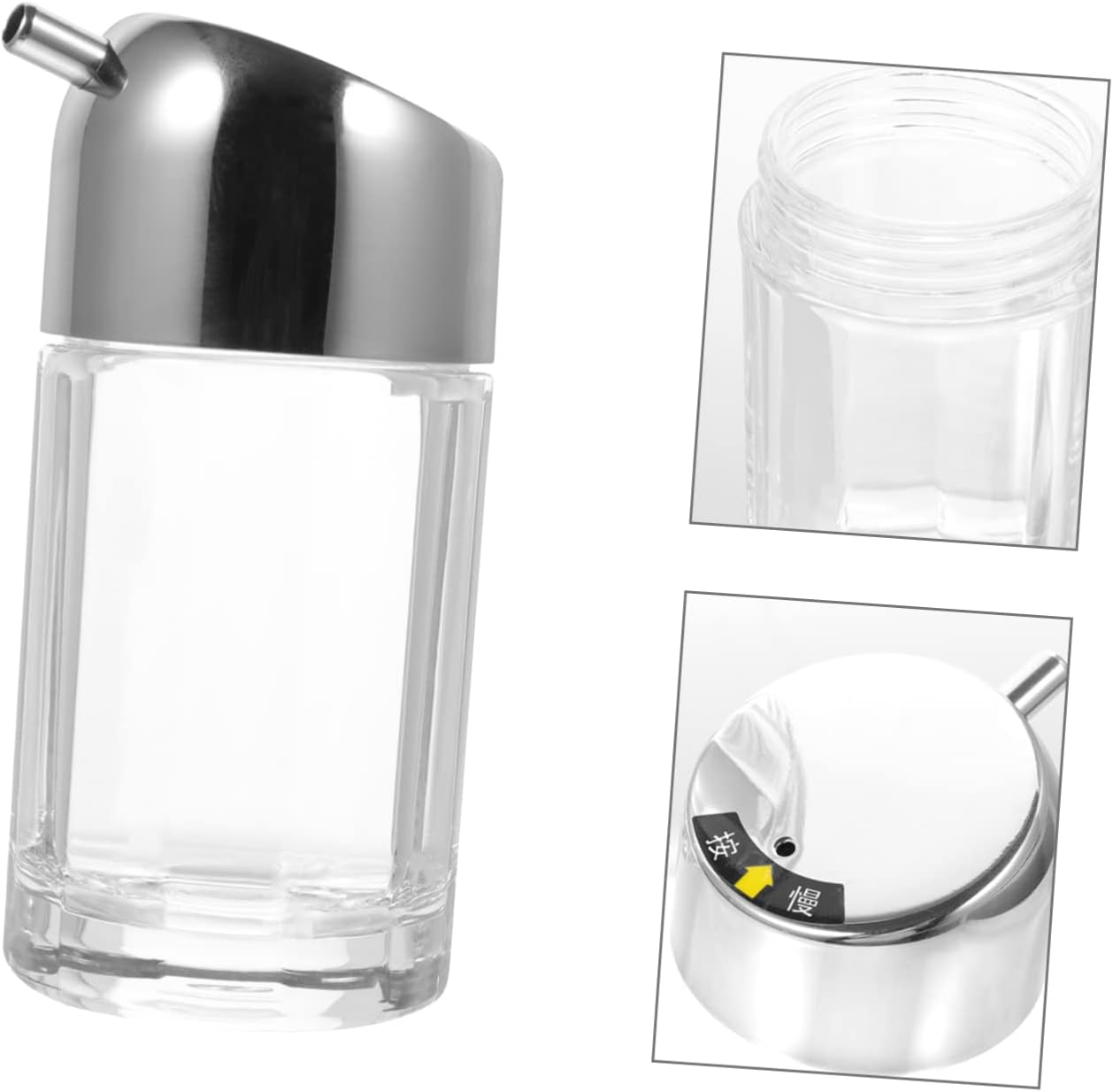 SleekSturdyAcrlicStainless Steel70ml CapacityLeakproof Condiment Bottle
