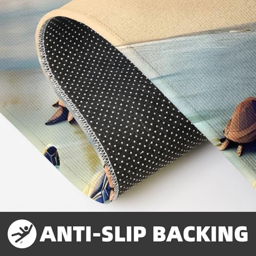 Turtles on the Beach Kitchen Mat - Durable Waterproof