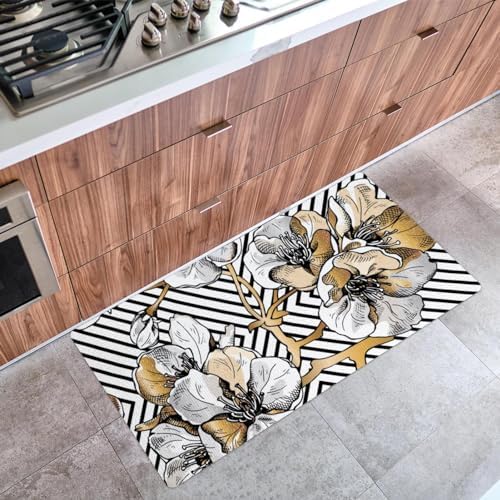 Flower Simple Northern Europe Kitchen Mat