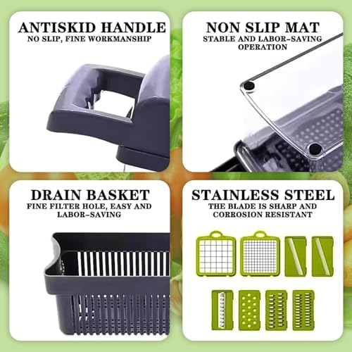 Efficient 16-in-1 Vegetable Chopper by Quick Sync