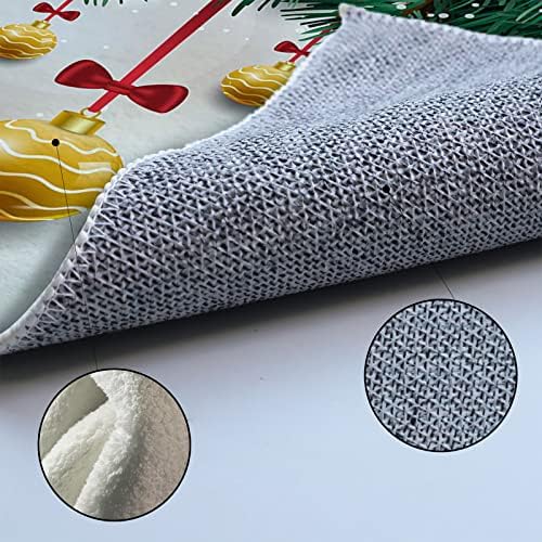 Christmas Ball Yellow Welcome Front Door Mat