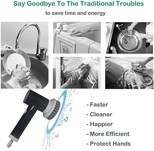 Amvnotia Electric Spin Scrubber Kitchen Cleaning Tool