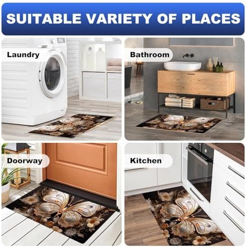 Asebiunh Butterfly Fission Diagram 157x295 Waterproof Comfort Kitchen Mat