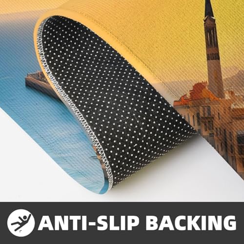 Sunset in Barcelona Kitchen Floor Mats Set of 2