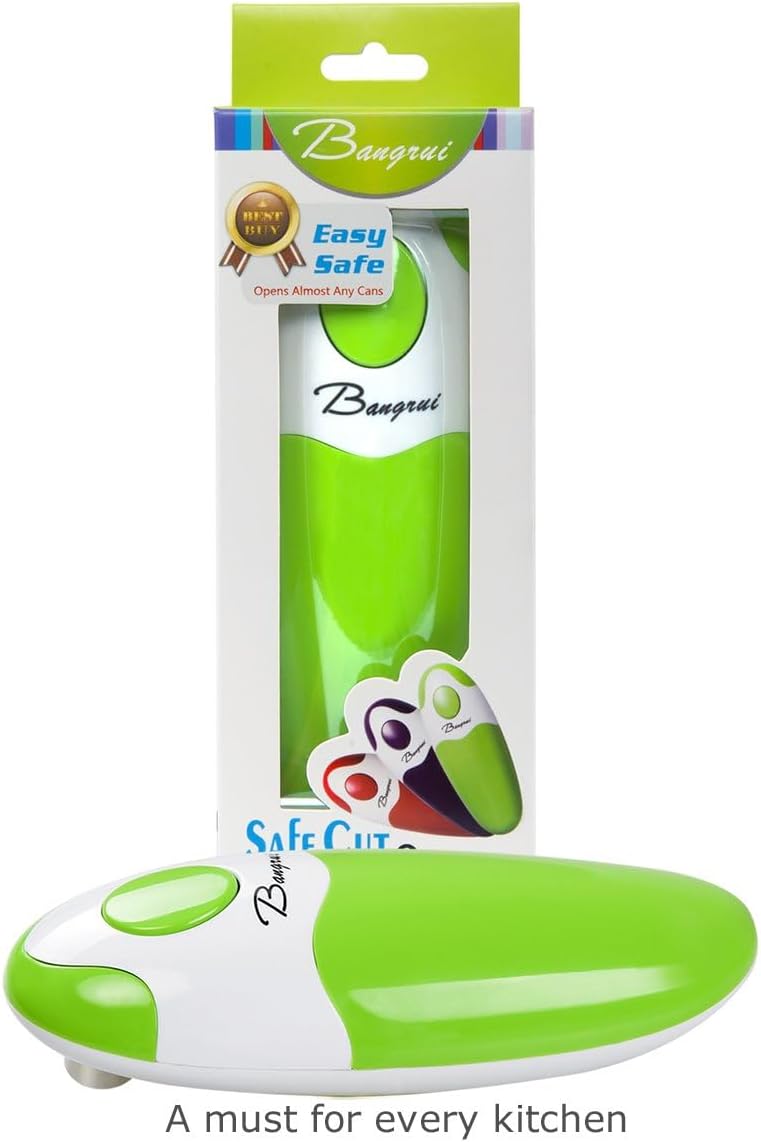 Bangrui Professional Electric Can Opener Smooth Operation Safe Use Left-Handed Arthritis-Friendly
