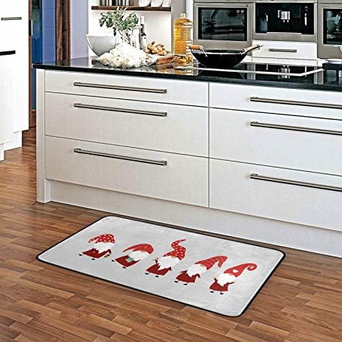 Boccsty Christmas Gnome Gray Kitchen Floor Mat