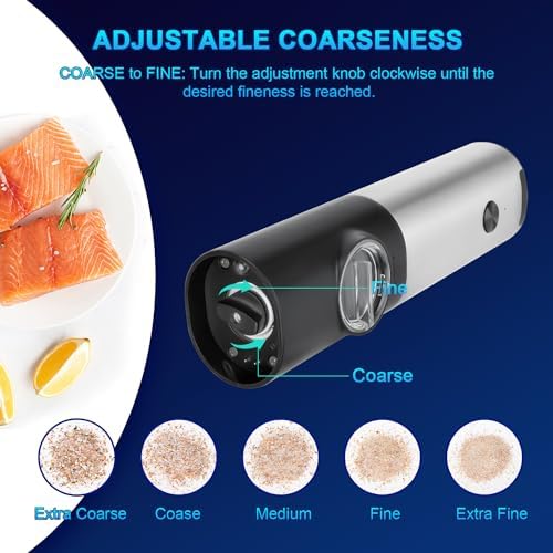 Leap Fit Electric Salt Pepper Grinder Set