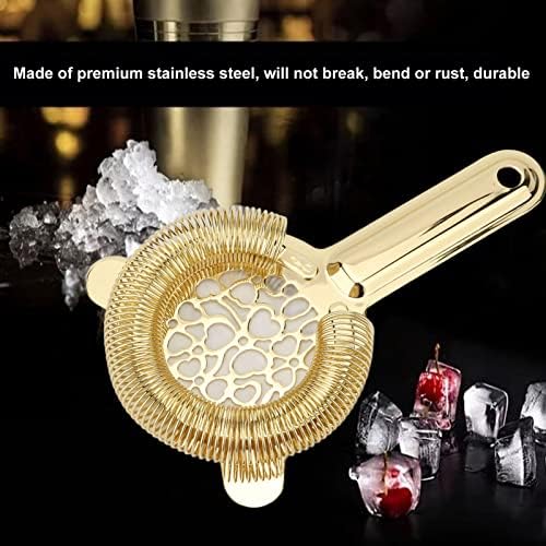 CDQL Stainless Steel Cocktail Strainer - Professional Bartending Tool for Home Kitchen