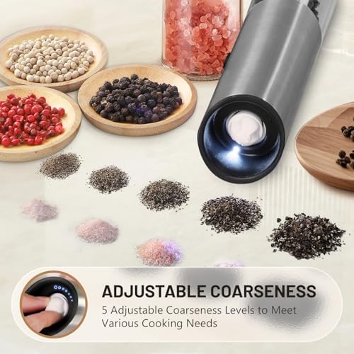 Gravity Electric Salt Pepper Grinder Set