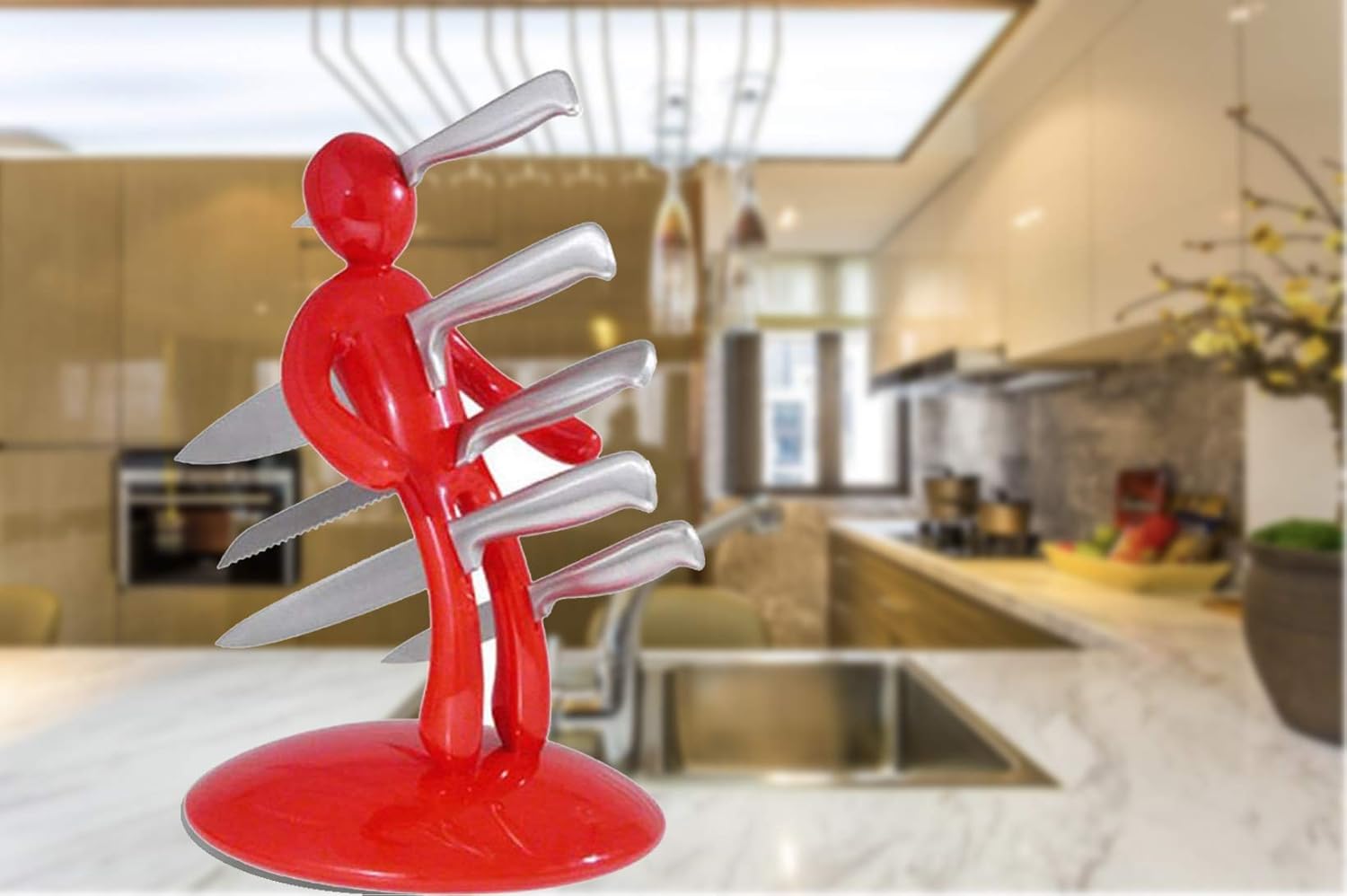 Exciting 5-Piece Kitchen Knife Block Set