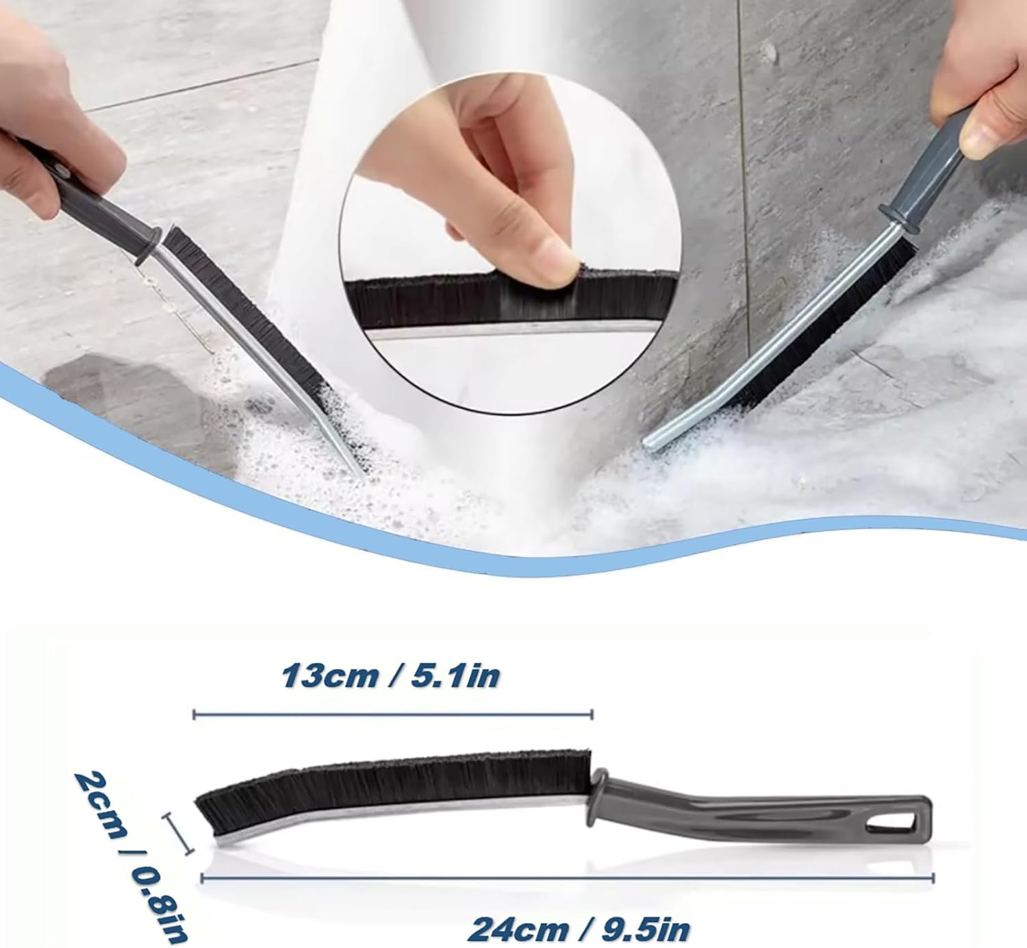 Compact 4Pcs Crevice Cleaning Set for Tight Spaces