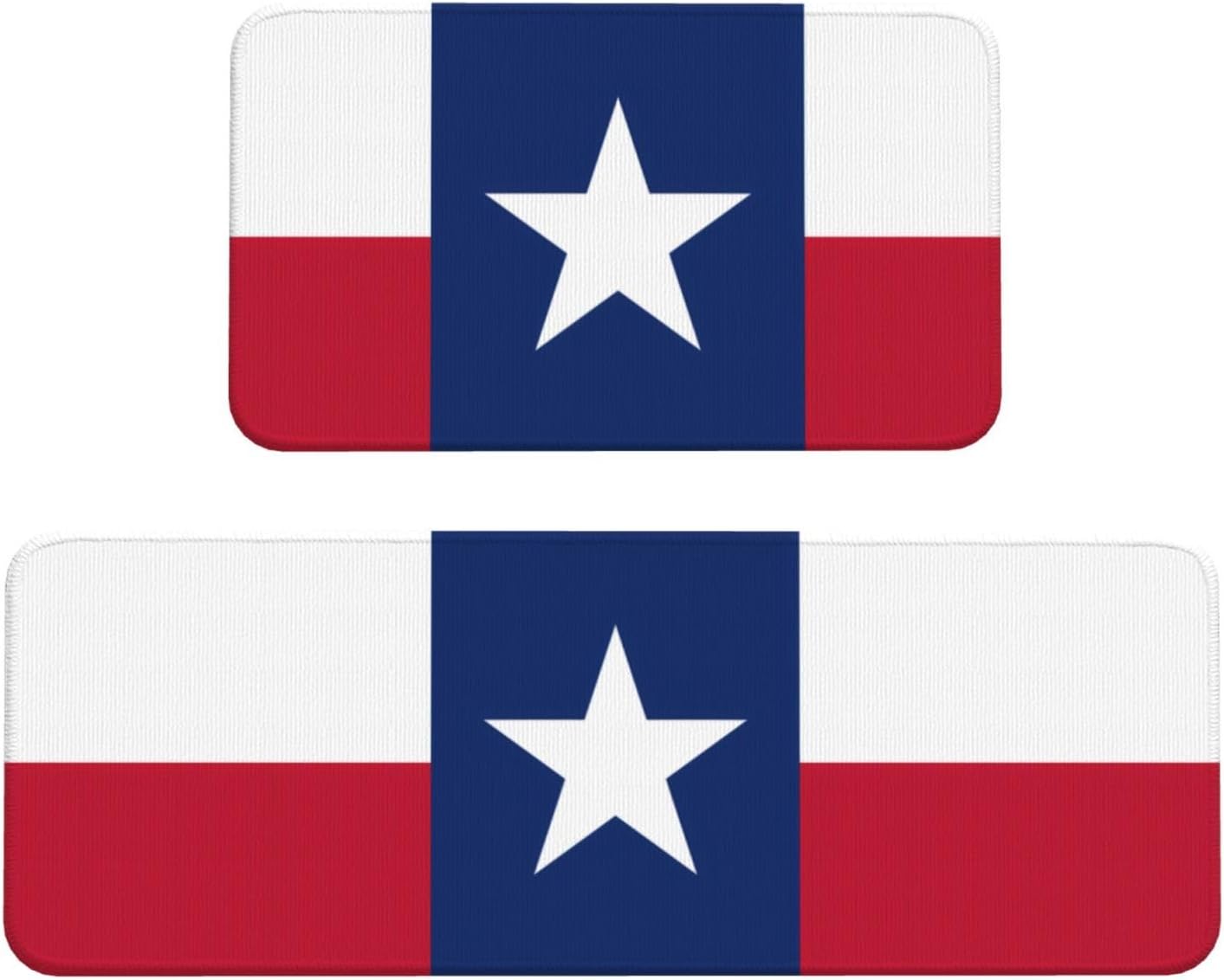 Vivid Flag of Texas Kitchen Mats