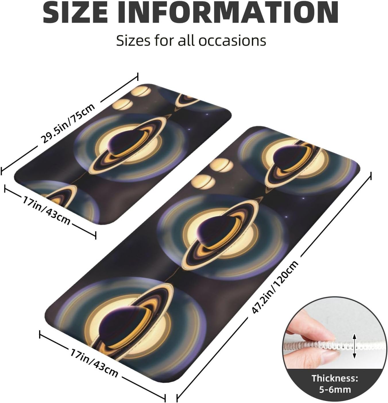 Experience Comfort with Saturn Print Kitchen Mats