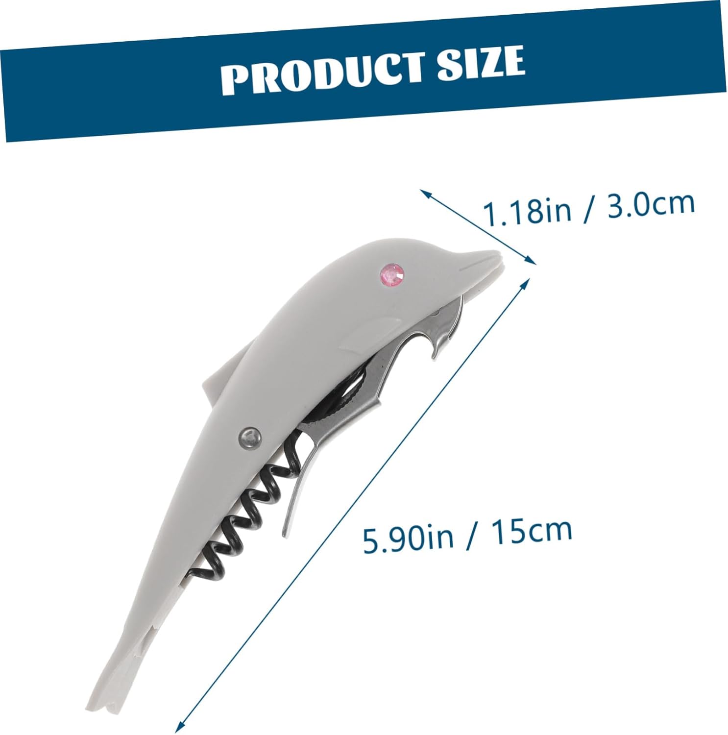 HOLIDYOYO Dolphin Shaped Electric Bottle Opener for Beer Wine