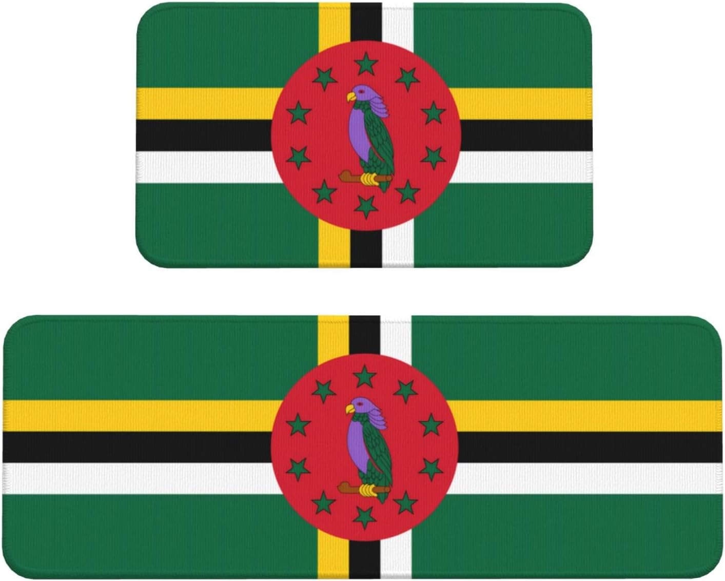 JxWCher Kitchen Mat Flag of the Commonwealth of Dominica Print 17x4717x29