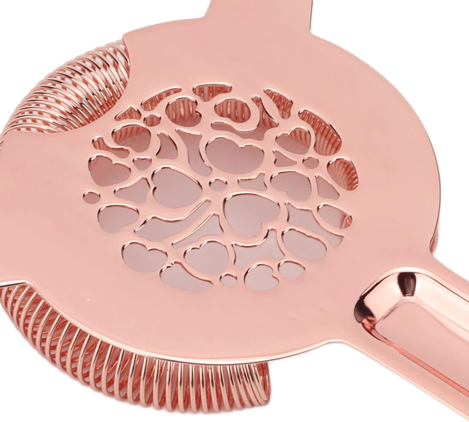 Stainless Steel Cocktail Strainer wRose Gold Pro Bartender Choice