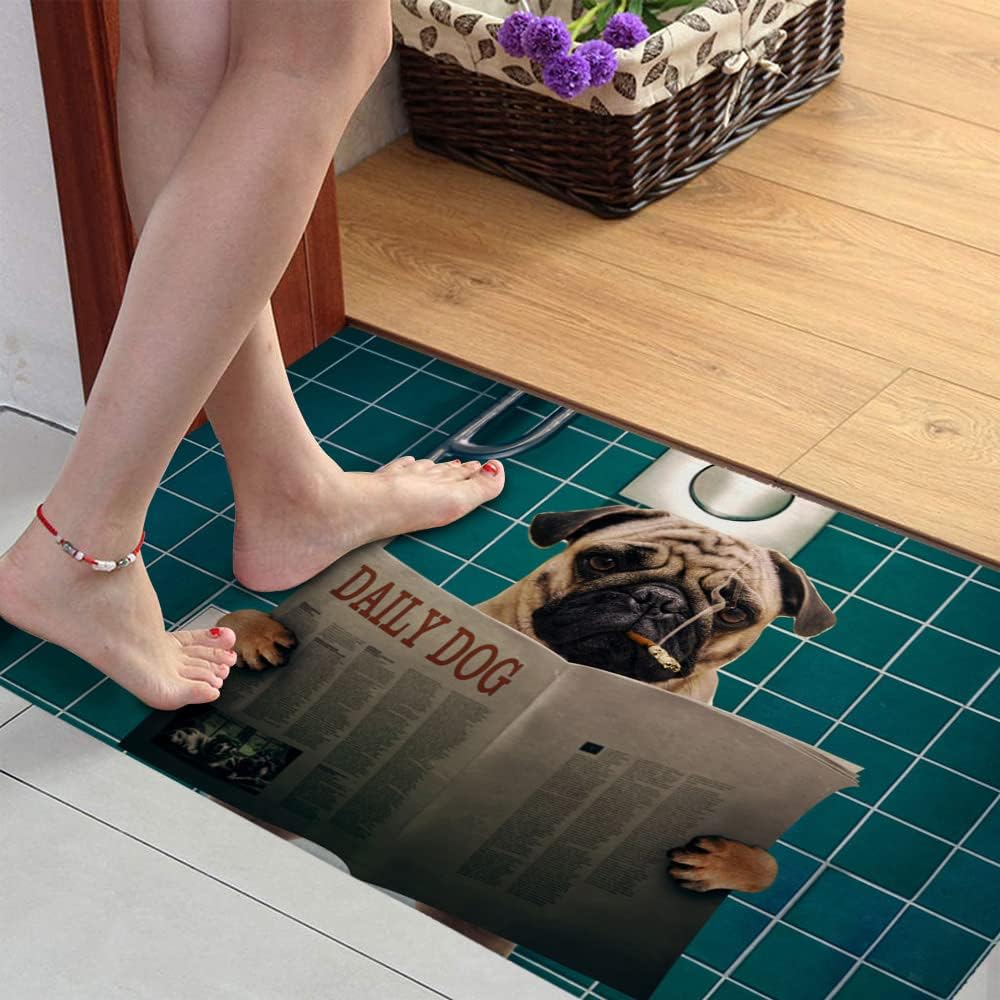 Humor Dog Toilet Mat