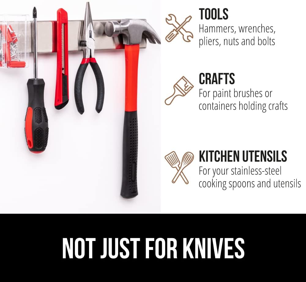 Gorilla Grip Silicone Under Sink Mat Magnetic Knife Holder Waterproof Stainless Steel