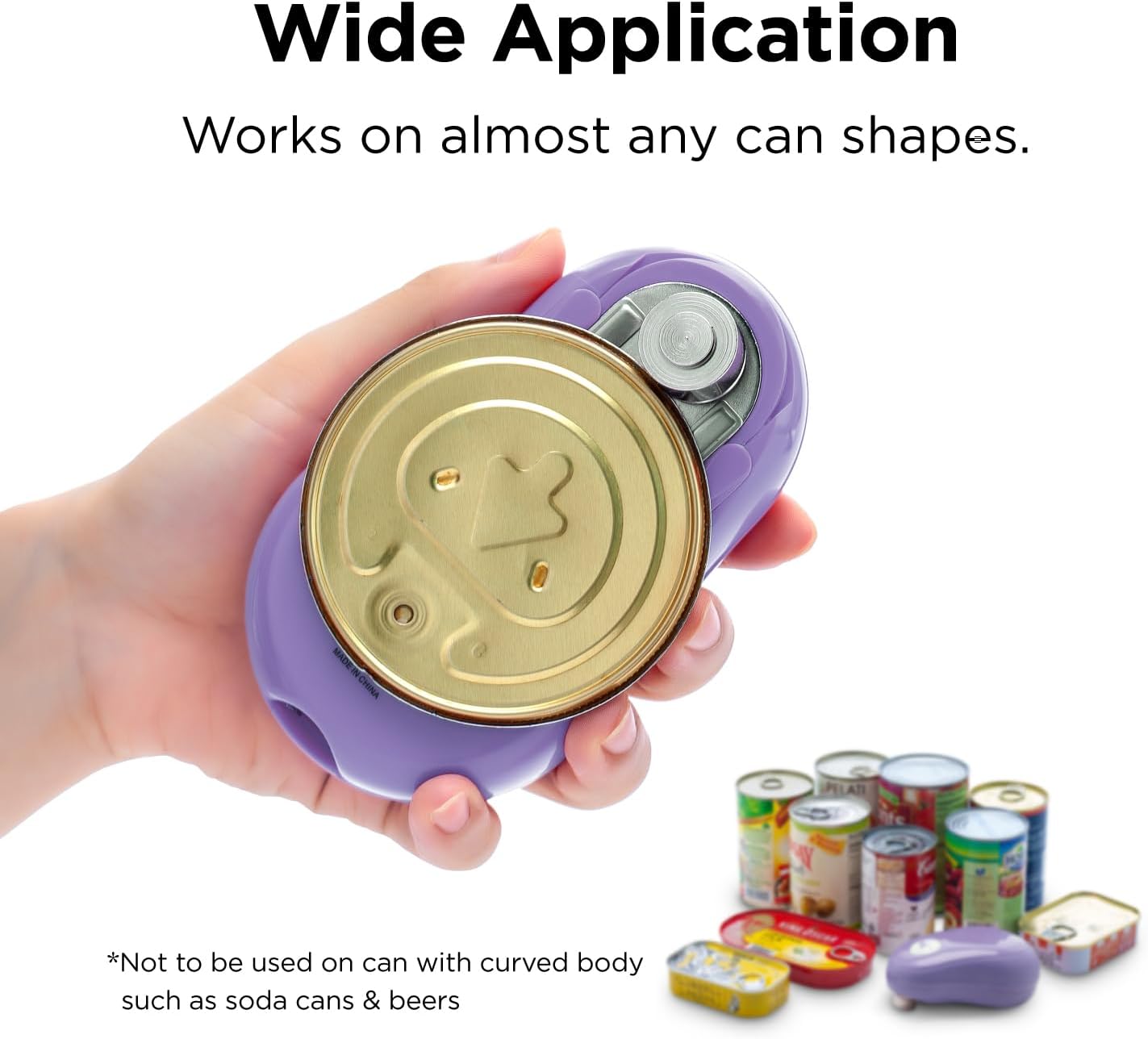 Kitchen Mama - Effortless Can Opener Electric Can Opener One-Touch Battery-Operated