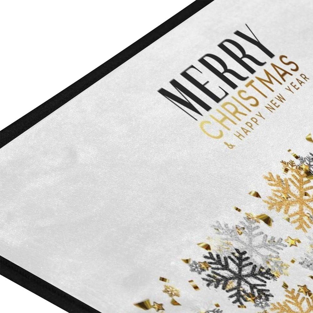 Rashu Kitchen Rug Mat Anti Fatigue Christmas Background Anti Fatigue Matte Rug 2039