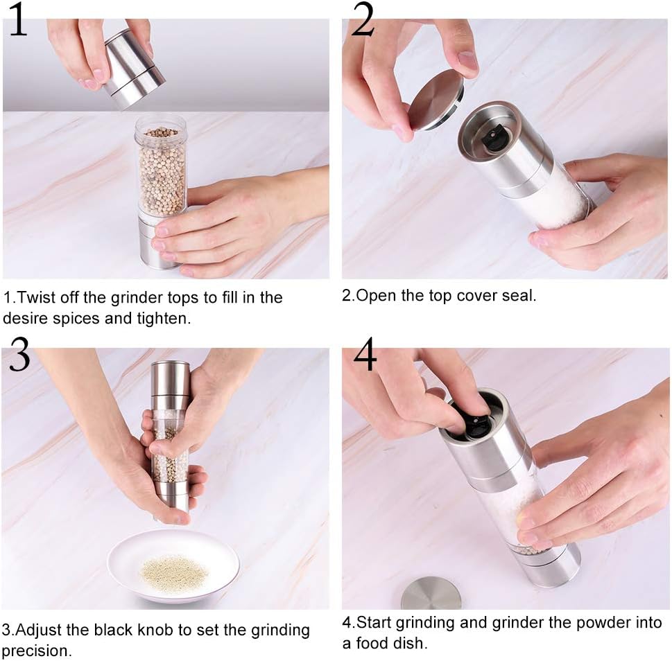 Mixoo 2-in-1 Salt Pepper Grinder