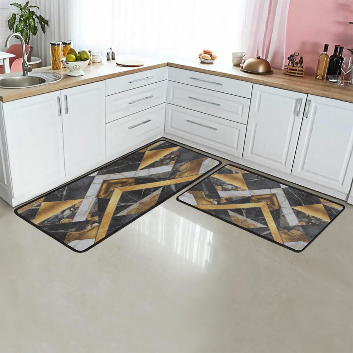 Marble Mountains 2-Piece Anti Fatigue Kitchen Mats