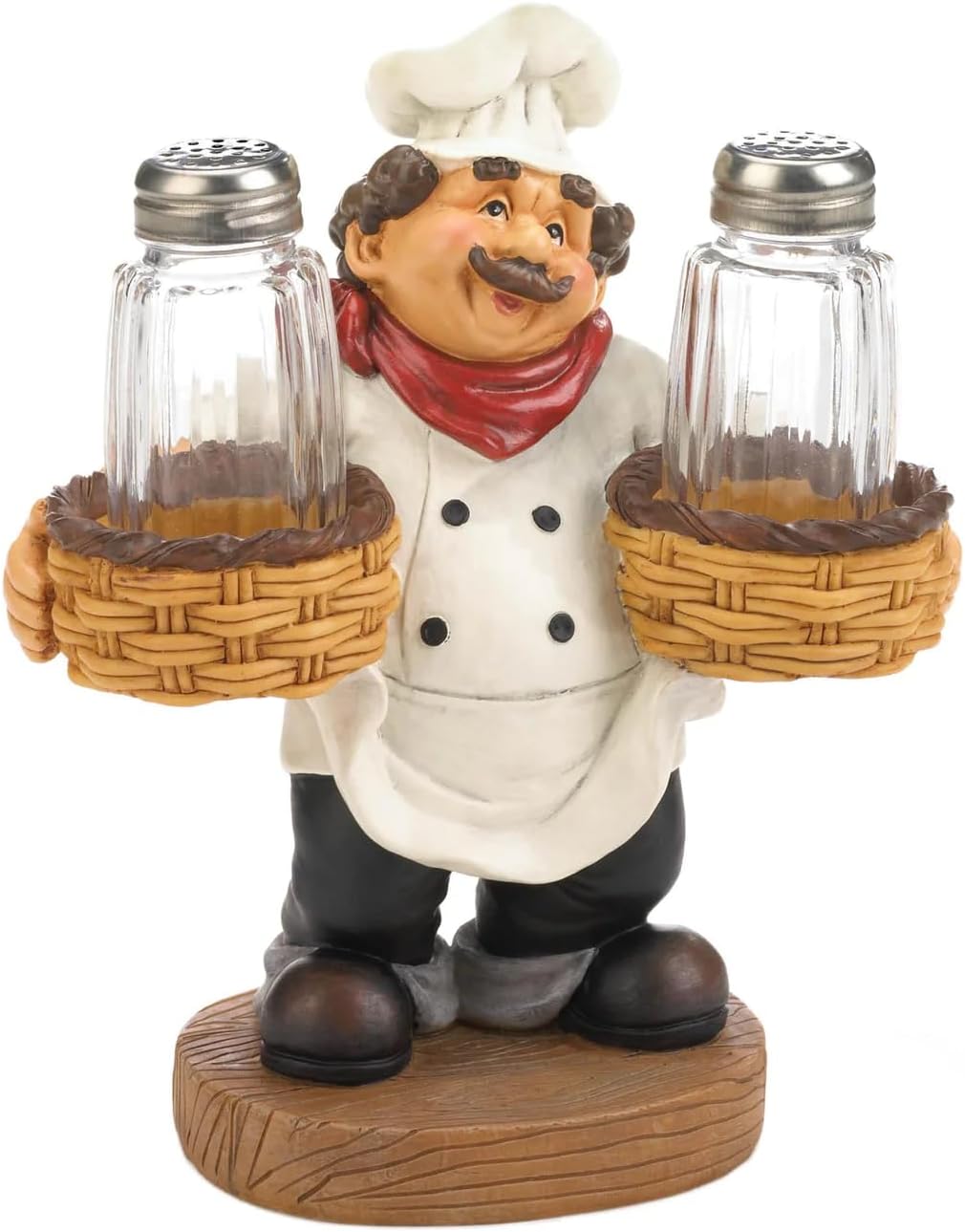 Accent Plus Stylish Chef Holder Salt Pepper Set