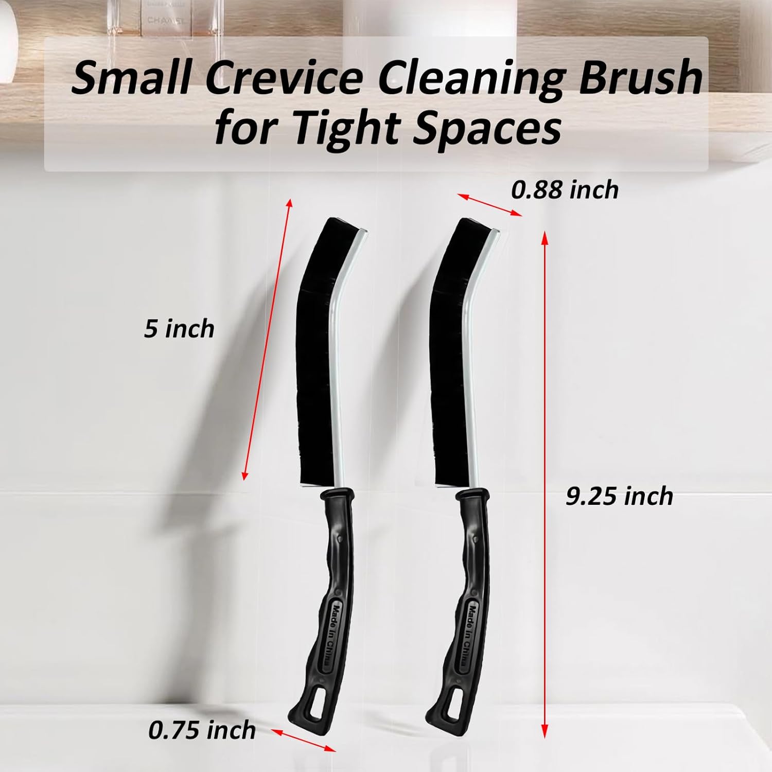 TOSKEAFI Crevice Cleaning Brush for Small Spaces 4-Piece Set