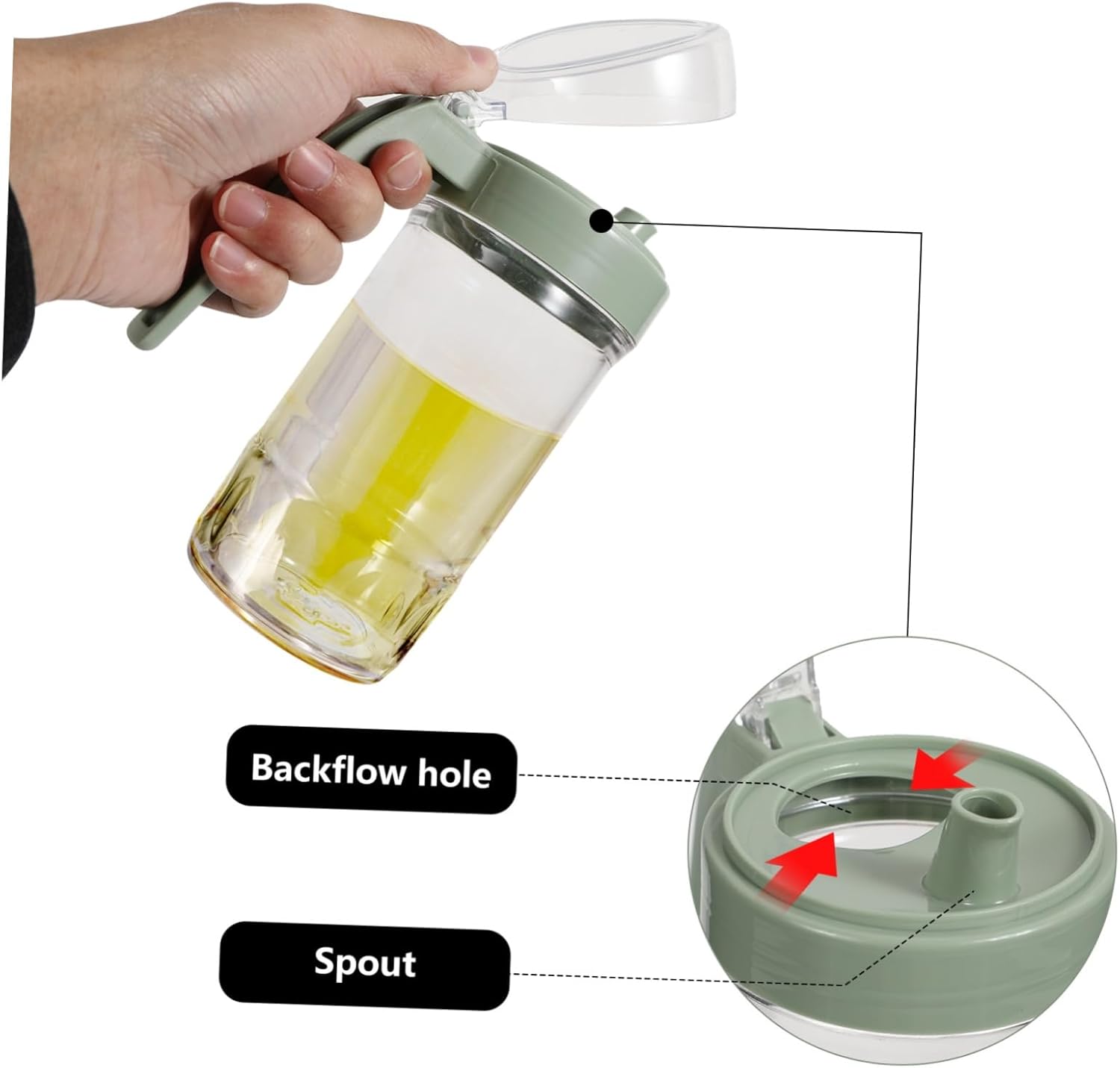 Eco-Friendly Acrylic Cooking Oil Condiment Dispenser