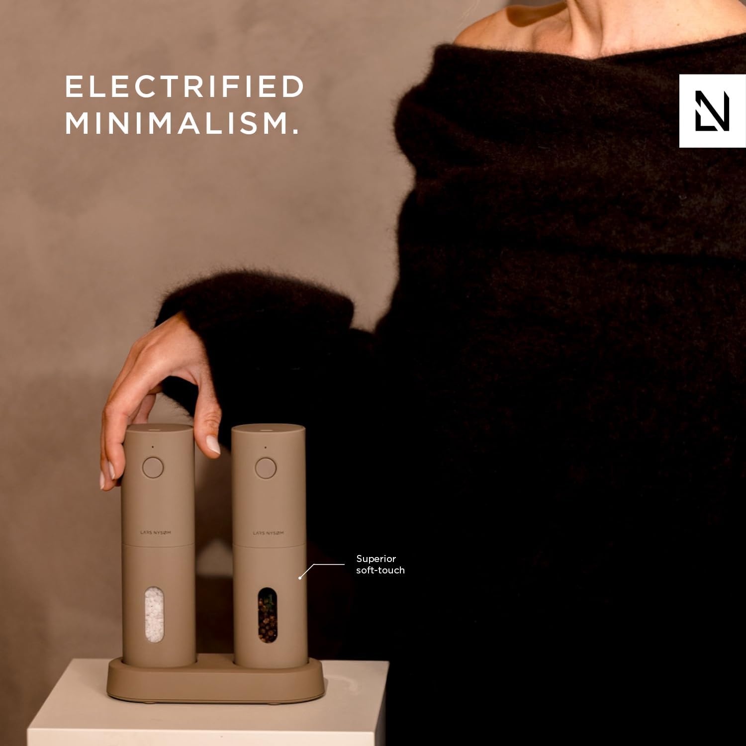 Electric Salt and Pepper Grinder Set
