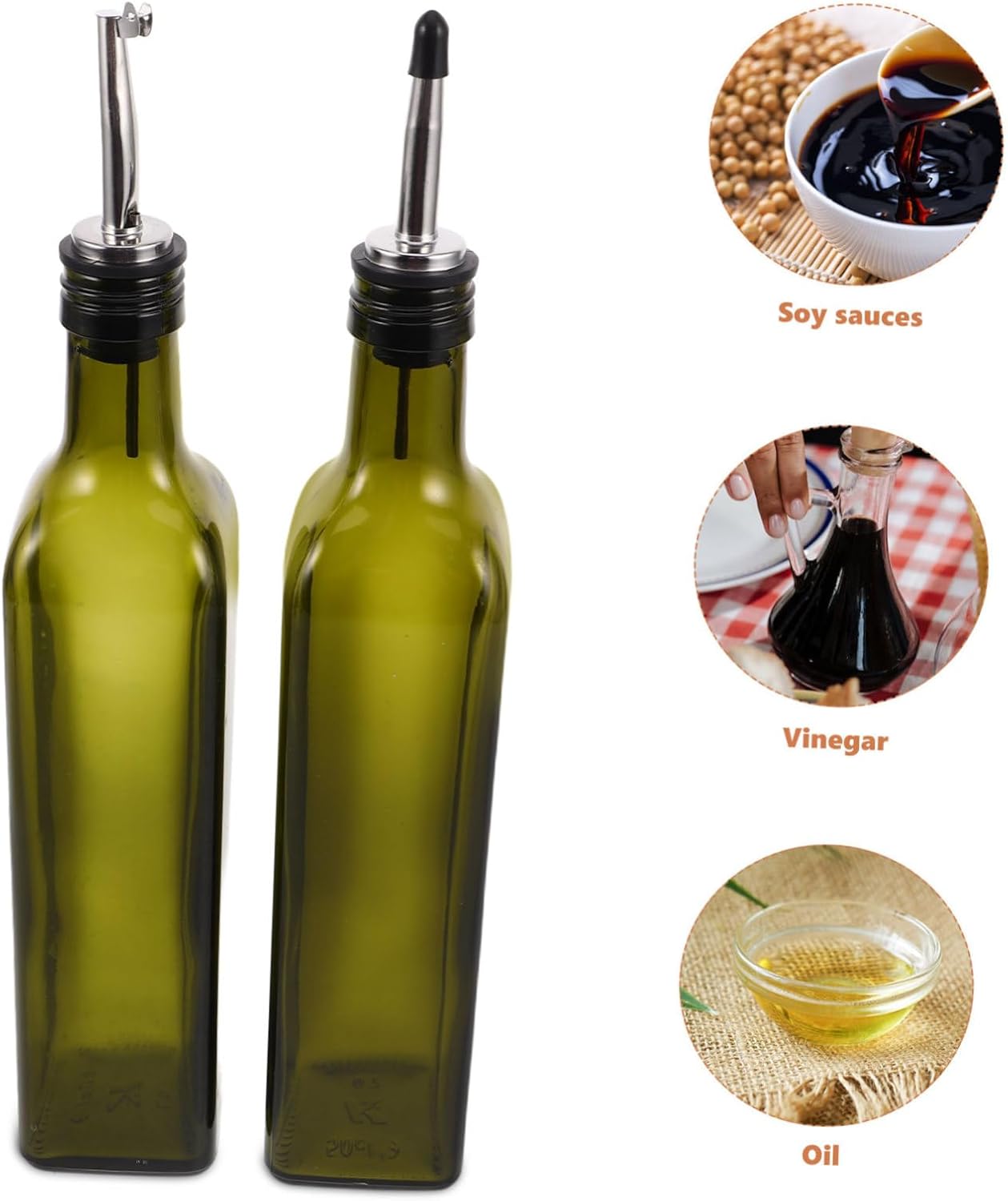 Stylish Oil and Vinegar Dispenser for Storage