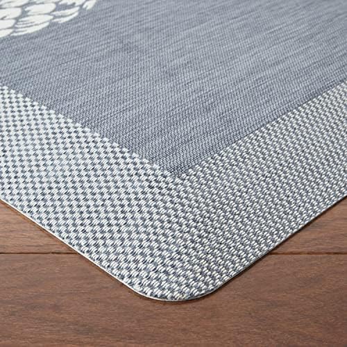 Martha Stewart Aloha Modern Pineapple Anti-Fatigue Air-Infused Kitchen Mat Blue