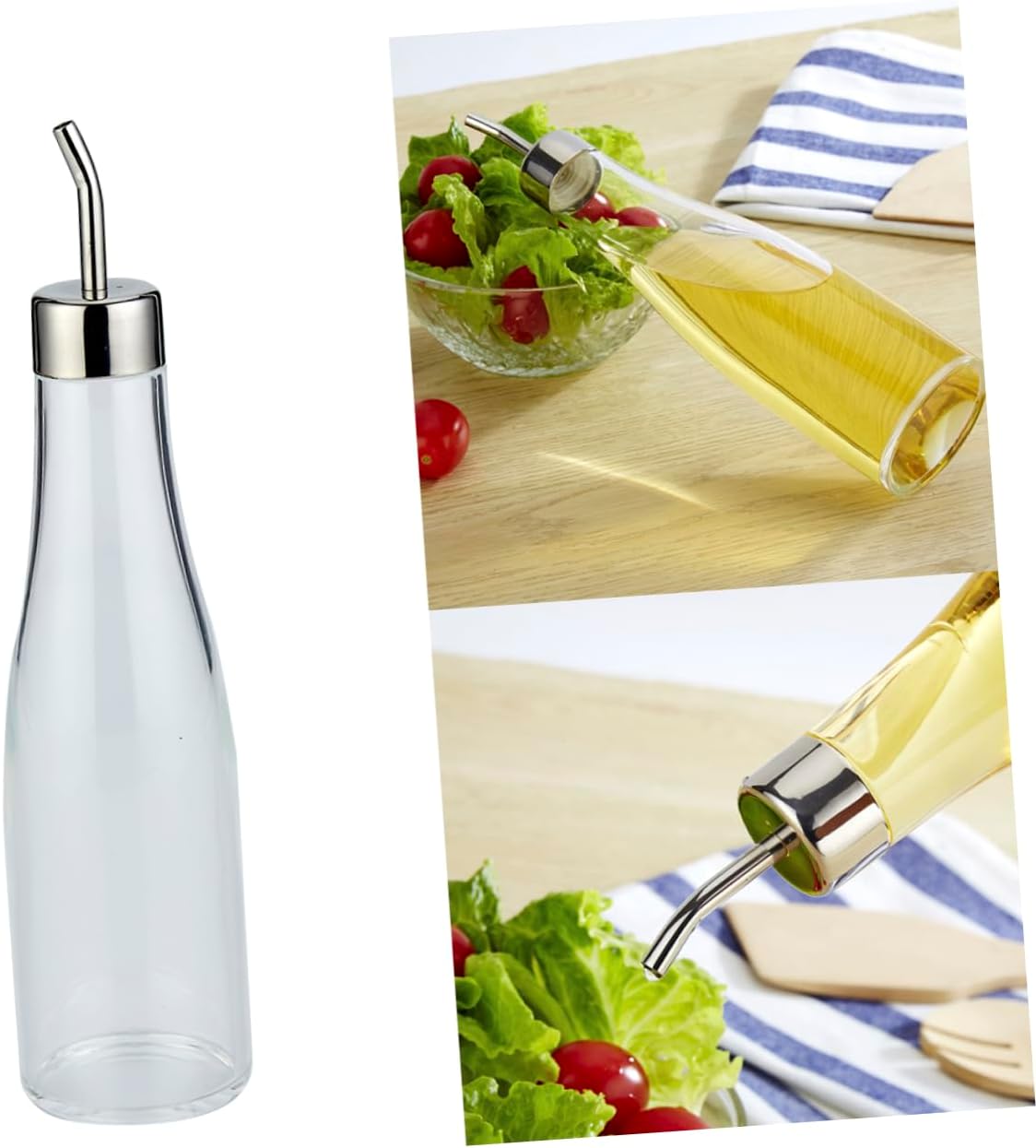 Congarten O Acrylic Oil Bottle Set - Non-Drip Kitchen