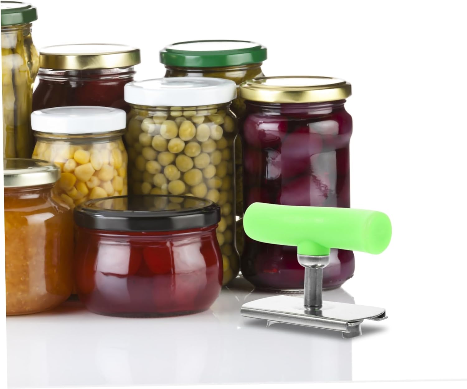 SHOWERORO 2-Piece Jar Bottle Opener Threaded Keychain with Rotary Action