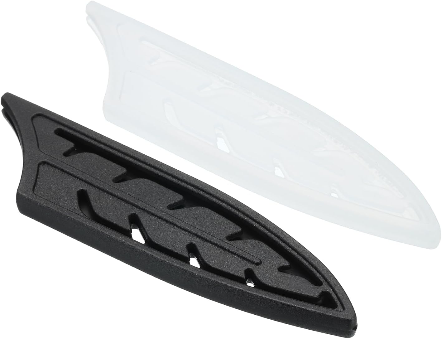 Durable Knife Edge Protection for 4 Santoku Knives Black Transparent