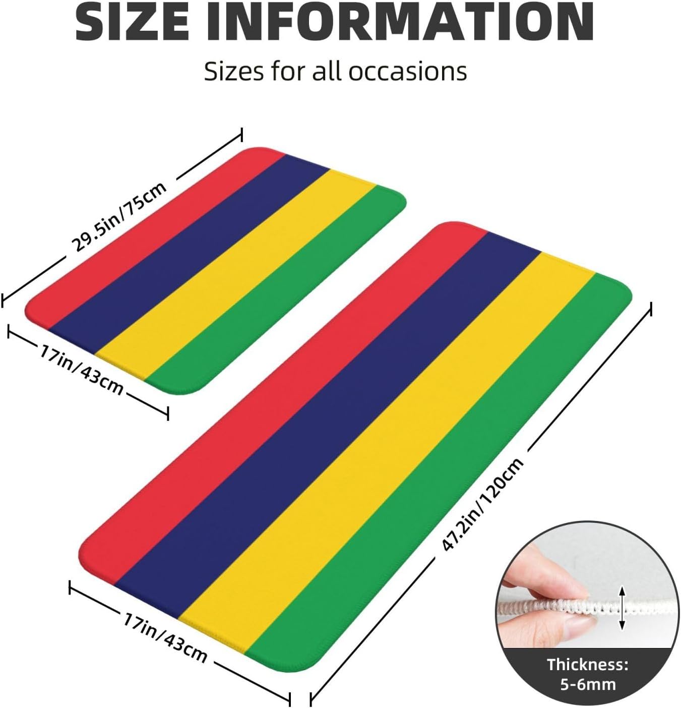 Versatile and Stylish Kitchen Floor Mat Set