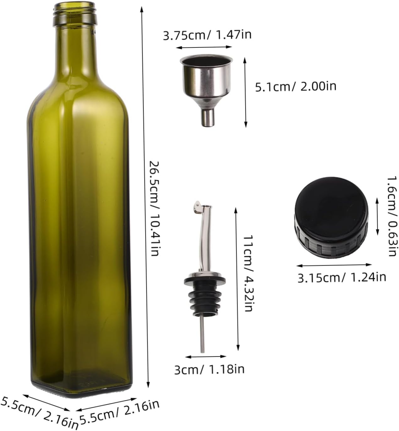Stylish Oil and Vinegar Dispenser for Storage