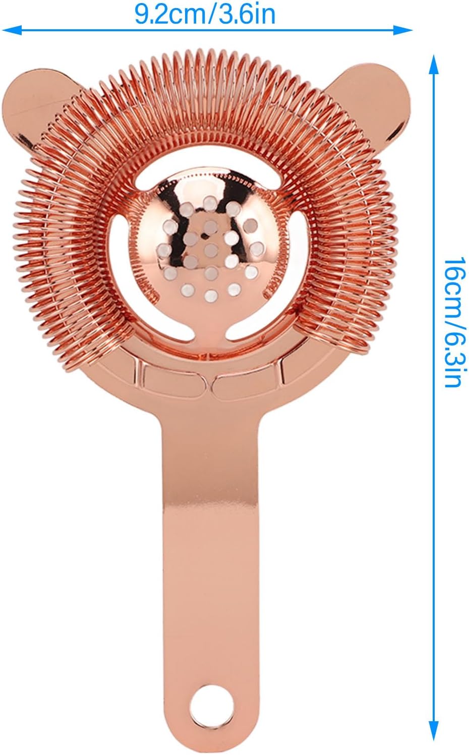 RYTTGOP 304 Stainless Steel Cocktail Strainer Rose Gold