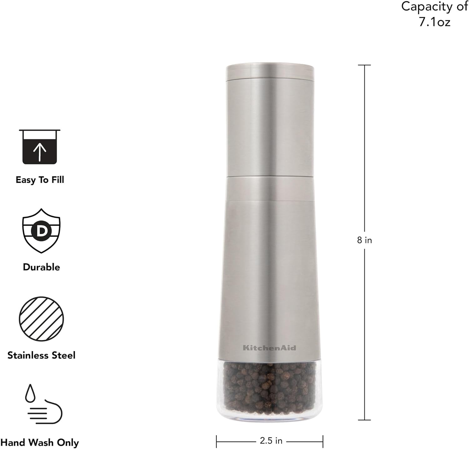 Stainless Steel Pepper Grinder byKitchenAid