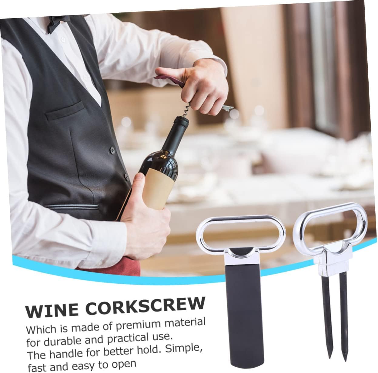 PortableManualRed Wine Cork Remover