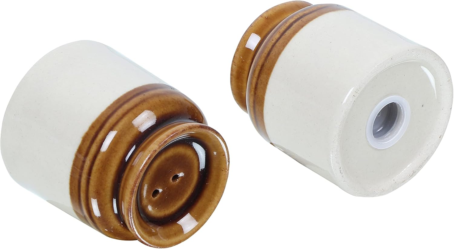 Vintez Salt Pepper Shakers Set High-Quality Ceramic Dispensers