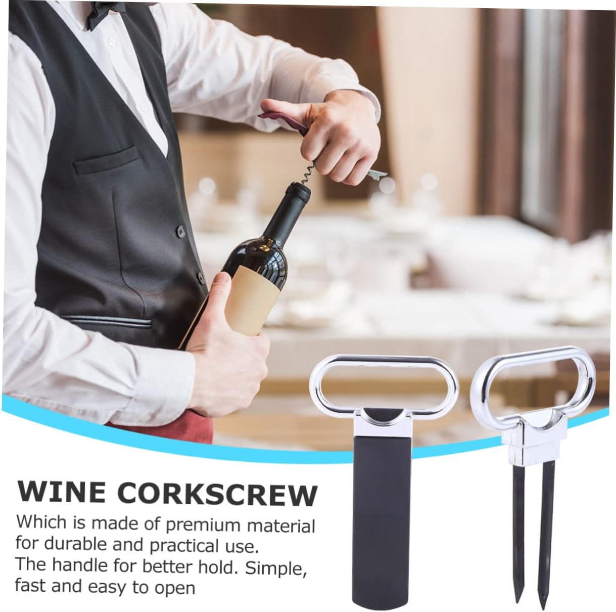 Premium Corkscrew Bottle Opener for Home Bars Parties