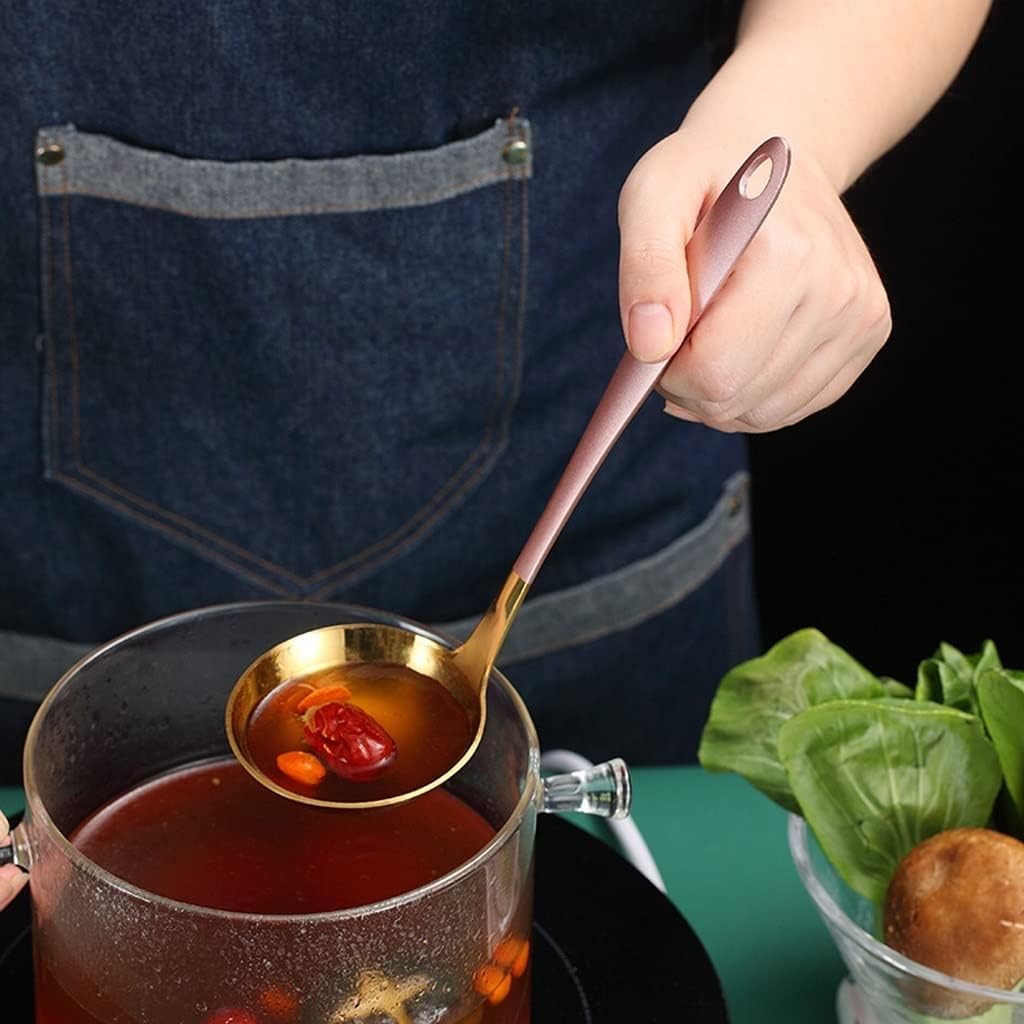 Durable Steel Skimmer Spoon with Heat-Resistant Handle