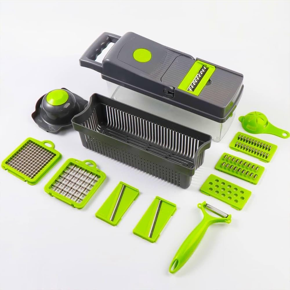 Effortless Vegetable Chopper with 8 Blades