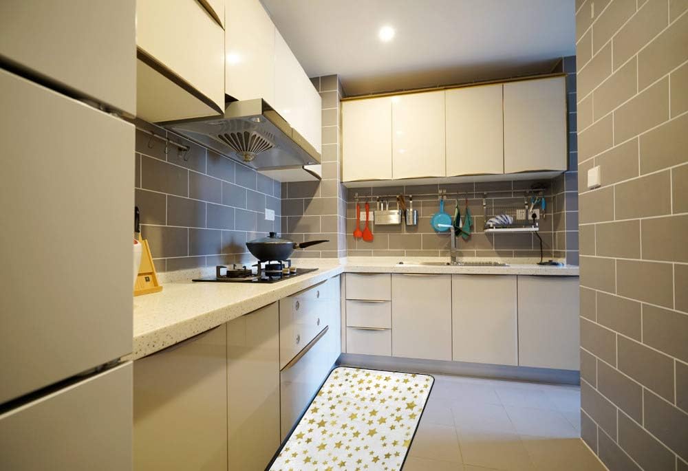 Rashu White Kitchen Rug Mat