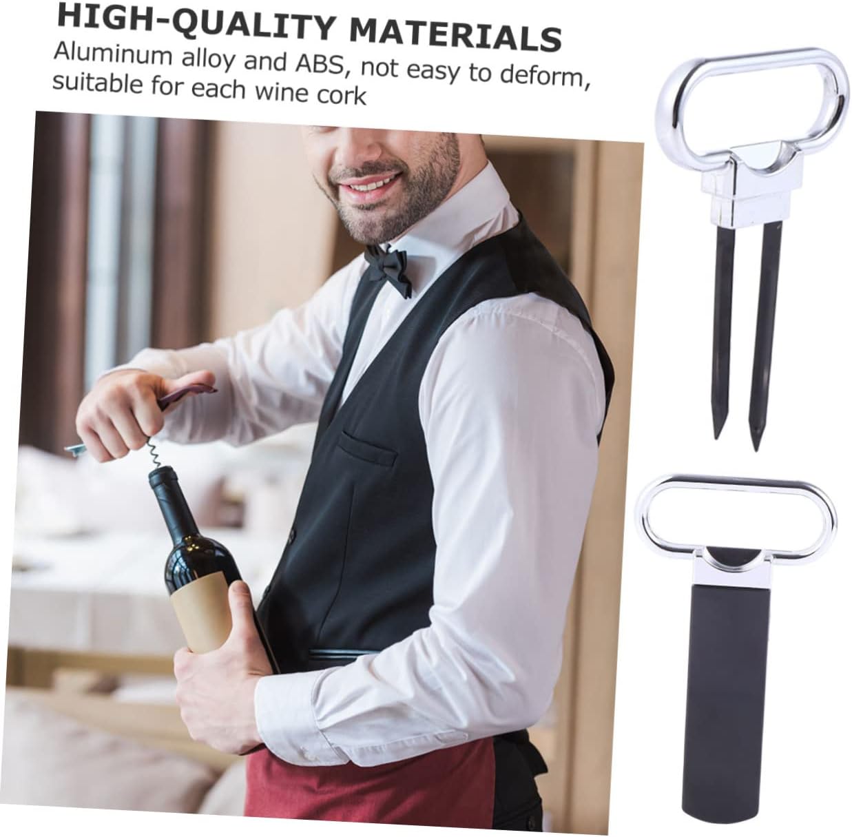 Fast-acting portable corkscrew wine opener