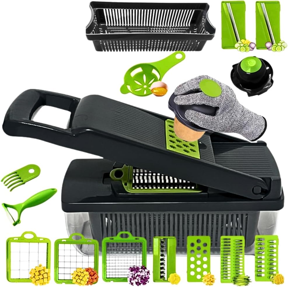 Efficient 16-in-1 Vegetable Chopper by Quick Sync