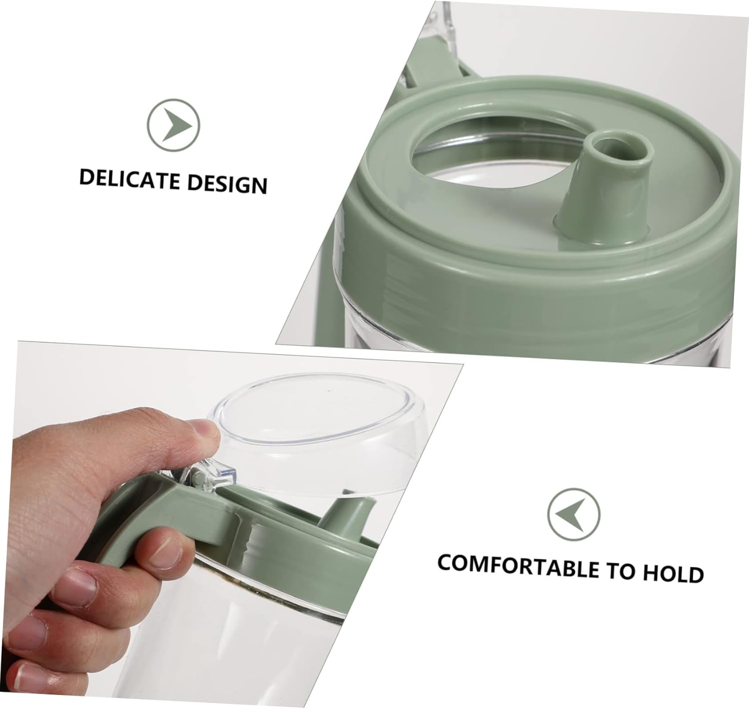 500ml Acrylic Oil and Vinegar Mixing Bottle Kitchen Oil Sprayer Condiment Squeeze Bottle
